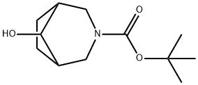 3-BOC-8-ヒドロキシ-3-アザビシクロ[3.2.1]オクタン 化学構造式