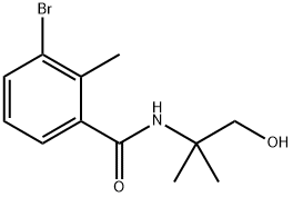 3-ブロモ-N-(2-ヒドロキシ-1,1-ジメチルエチル)-2-メチルベンズアミド 化学構造式