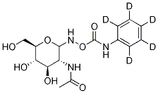 (Z)-O-(2-乙酰氨基-2-脱氧-D-吡喃葡萄糖基)氨基N-苯基-D5-氨基甲酸酯, 1331383-16-4, 结构式