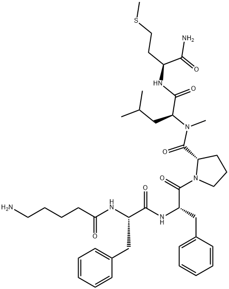 DELTA-AMINOVALERYL-PHE-PHE-PRO-N-ME-LEU-MET-NH2 Struktur