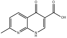 1,4-dihydro-7-methyl-4-oxo-1,8-naphthyridine-3-carboxylic acid Struktur