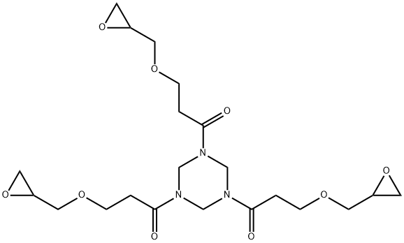 hexahydro-1,3,5-tris[3-(oxiranylmethoxy)-1-oxopropyl]-1,3,5-triazine 结构式
