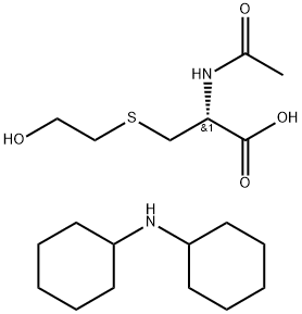 N -乙酰-S -(2 -羟乙基)- L -半胱氨酸二环己基盐, 1331896-18-4, 结构式