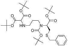 3-Benzylsulfanyl-2-(S)-{[2-(bis-tert-butoxycarbonylmethyl-amino)-ethyl]- tert-butoxycarbonylmethyl-amino}-propionic Acidtert-Butyl Ester Structure