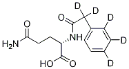 N-苯乙酰基-L-谷氨酰胺-D5, 1331909-01-3, 结构式