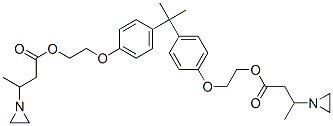 (isopropylidene)bis(p-phenyleneoxyethylene) bis(beta-methylaziridine-1-propionate) Structure