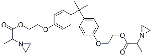[(isopropylidene)bis(p-phenyleneoxy)]diethylene bis(alpha-methylaziridine-1-acetate)  Structure