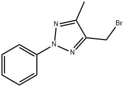 4-(ブロモメチル)-5-メチル-2-フェニル-2H-1,2,3-トリアゾール 化学構造式