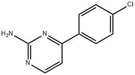 4-(4-クロロフェニル)ピリミジン-2-アミン 化学構造式