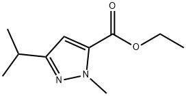3-イソプロピル-1-メチル-1H-ピラゾール-5-カルボン酸エチル 化学構造式