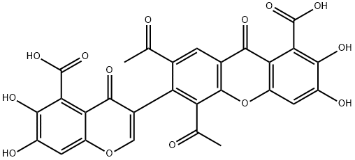 紫黄褐酮, 133293-89-7, 结构式