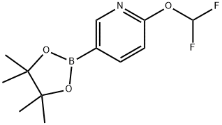 2-(二氟甲氧基)-5-(4,4,5,5-四甲基-1,3,2-二氧硼戊烷-2-基)吡啶, 1333222-12-0, 结构式