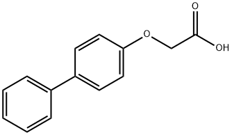 2-([1,1'-ビフェニル]-4-イルオキシ)酢酸 化学構造式