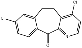 4,8-ジクロロ-5,6-ジヒドロ-11H-ベンゾ[5,6]シクロヘプタ[1,2-B]ピリジン-11-オン(LORATADINE IMPURITY) 化学構造式