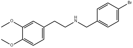 (4-ブロモベンジル)[2-(3,4-ジメトキシフェニル)エチル]アミン 化学構造式