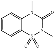 2,4-Dimethyl-2H-1,2,4-benzothiadiazin-3(4H)-on-1,1-dioxide Structure