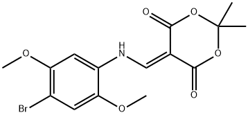 5-[(4-bromo-2,5-dimethoxyanilino)methylene]-2,2-dimethyl-1,3-dioxane-4,6-dione Structure