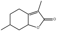 5,6,7,7A-四氢-3,6-二甲基-2(4H)-苯呋喃酮, 13341-72-5, 结构式