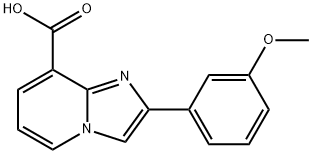 2-(3-Methoxy-phenyl)-iMidazo[1,2-a]pyridine-8-carboxylic acid 结构式