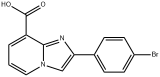 2-(4-溴苯基)咪唑并[1,2-A]吡啶-8-羧酸, 133427-42-6, 结构式