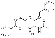 苄基2-乙酰氨基-4,6-O-亚苄基-2-脱氧-Β-D-吡喃葡萄糖苷,13343-61-8,结构式