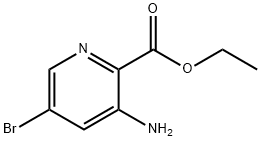 3-アミノ-5-ブロモピリジン-2-カルボン酸エチル 化学構造式