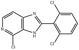 4-氯-2-(2,6-二氯苯基)-3H-咪唑并[4,5-C]吡啶,1334411-81-2,结构式