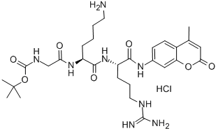 BOC-GLY-LYS-ARG-AMC · HCL,133448-23-4,结构式