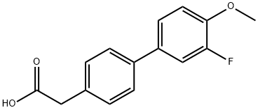 4-(3-Fluoro-4-methoxyphenyl)phenylacetic acid Struktur