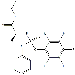 N-[(S)-(2,3,4,5,6-五氟苯氧基)苯氧基磷酰基]-L-丙氨酸异丙酯,1334513-02-8,结构式