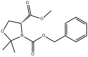 (R)-3-BENZYL 4-METHYL 2,2-DIMETHYLOXAZOLIDINE-3,4-DICARBOXYLATE Structure