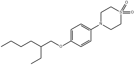 4-[4-(2-ethylhexyloxy)phenyl](1,4-thiazinane-1,1-dioxide) Structure