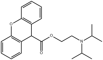 9H-キサンテン-9-カルボン酸2-[ビス(1-メチルエチル)アミノ]エチル 化学構造式