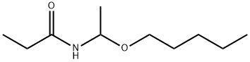 Propanamide,  N-[1-(pentyloxy)ethyl]- Structure