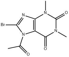 1H-Purine-2,6-dione,  7-acetyl-8-bromo-3,7-dihydro-1,3-dimethyl- Structure