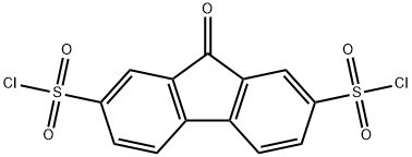 フルオレン-9-オン-2,7-ジスルホニルクロリド 化学構造式