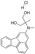 2-(fluoranthen-2-ylmethylamino)-2-methyl-propane-1,3-diol hydrochlorid e 化学構造式