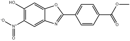 4-(5' –硝基-6'-羟基苯并噁唑-2'基)苯甲酸甲酯 结构式
