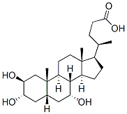 (2b,3a,5b,7a)-2,3,7-trihydroxy-Cholan-24-oic acid Structure