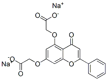 disodium 2,2'-[(4-oxo-2-phenyl-4H-1-benzopyran-5,7-diyl)bis(oxy)]bisacetate Struktur