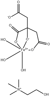 胆碱柠檬酸盐, 1336-80-7, 结构式
