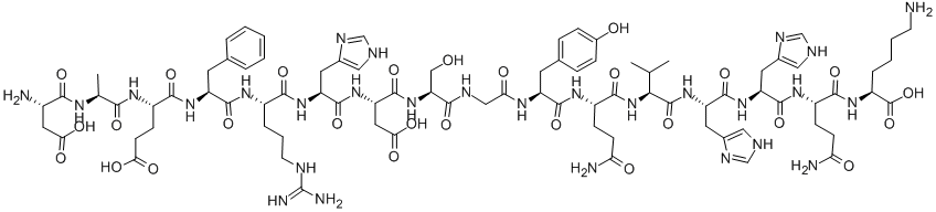 H-ASP-ALA-GLU-PHE-ARG-HIS-ASP-SER-GLY-TYR-GLN-VAL-HIS-HIS-GLN-LYS-OH Structure