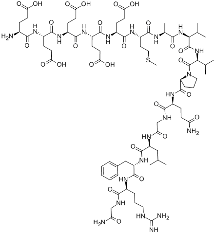 GLU-GLU-GLU-GLU-GLU-MET-ALA-VAL-VAL-PRO-GLN-GLY-LEU-PHE-ARG-GLY-NH2 结构式