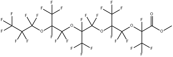パーフルオロ-2,5,8,11-テトラメチル-3,6,9,12-テトラオキサペンタデカン酸メチル 化学構造式