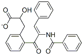 O-(alpha-(benzoylamino)cinnamoyl)-beta phenyllactate Struktur
