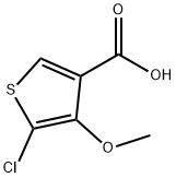 5-クロロ-4-メトキシチオフェン-3-カルボン酸 化学構造式