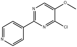 4-クロロ-5-メトキシ-2-(4-ピリジニル)ピリミジン 化学構造式