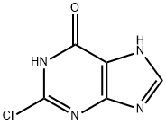 2-氯-6-羟基嘌呤, 13368-14-4, 结构式