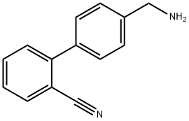 4-(アミノメチル)-1,1′-ビフェニル-2-カルボニトリル 化学構造式