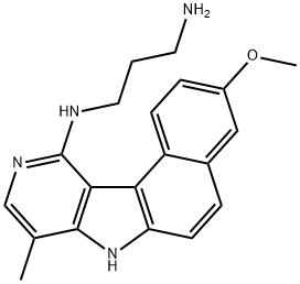 3-methoxy-7H-8-methyl-11-((3'-amino)propylamino)benzo(e)pyrido(4,3-b)indole Structure
